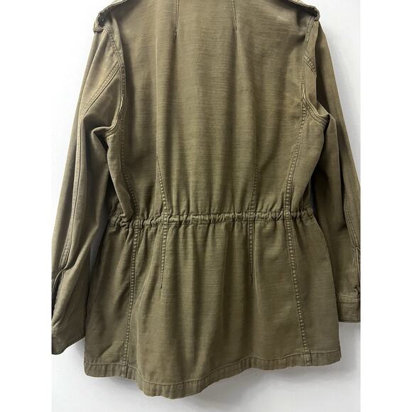 FREE PEOPLE Not Your Brother's Surplus Jacket in Distressed Army Green Sz L Gorp - Picture 14 of 14